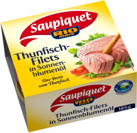 Saupiquet Thunfisch-Filets in Sonnenblumenöl 185 g (130 g) Dose
